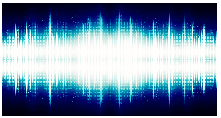 Image of a white soundwave on a black and blue background. Text under the image reads "Mark your calendar! The 2024 Hearing Healthcare Symposium will be held April 19 & 20 2024. Coast Nisku Inn & Conference Centre, Nisku, AB"
